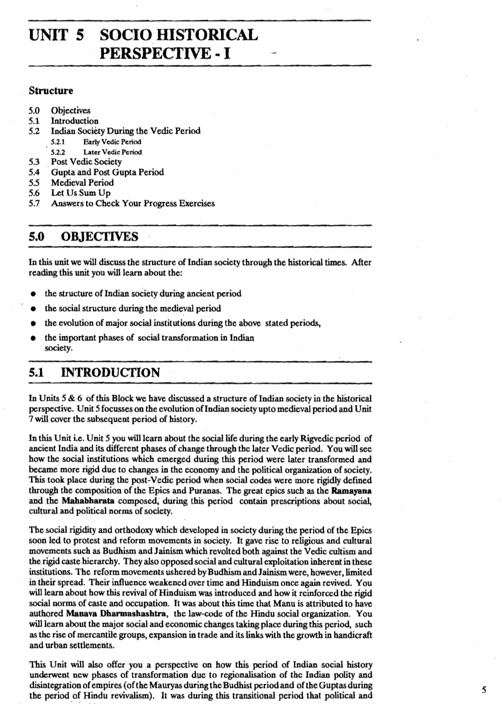 Unit 5 Socio Historical Perspectiw - I