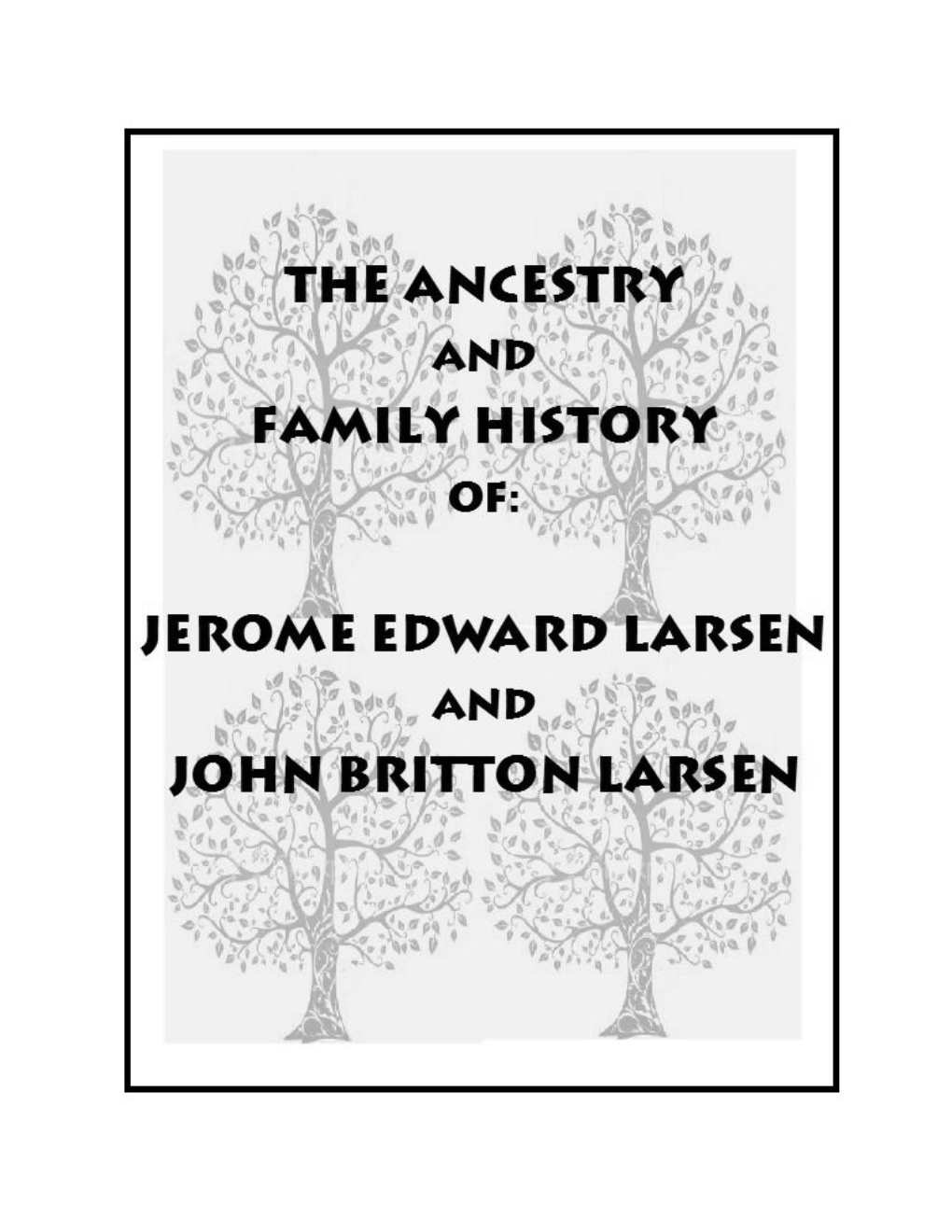 Larsen Family History Book