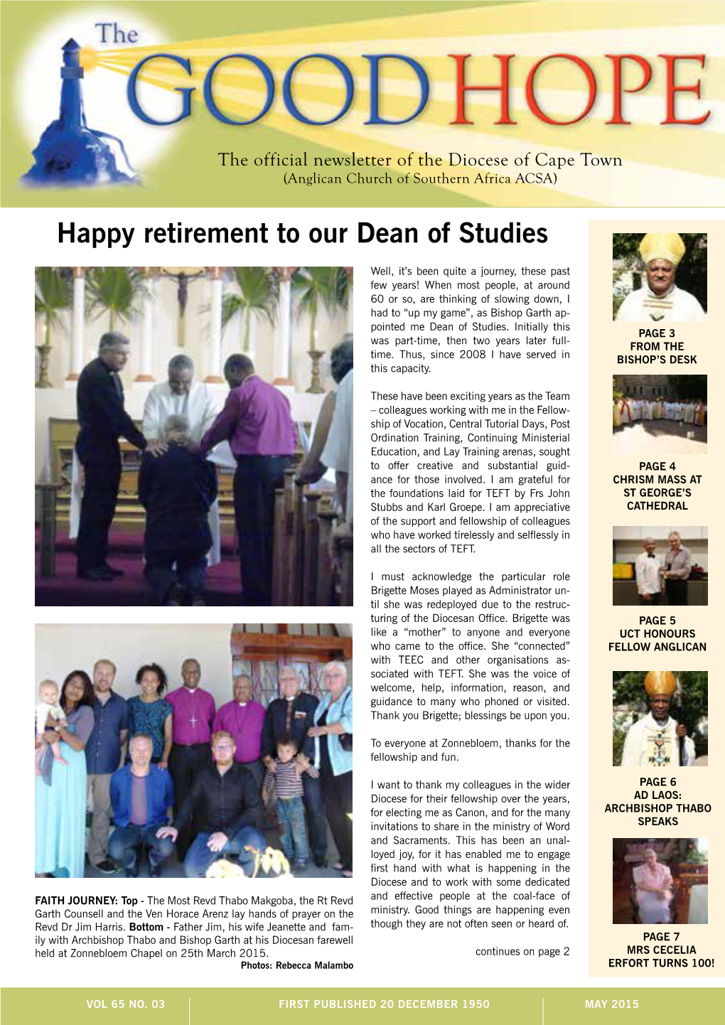 Happy Retirement to Our Dean of Studies