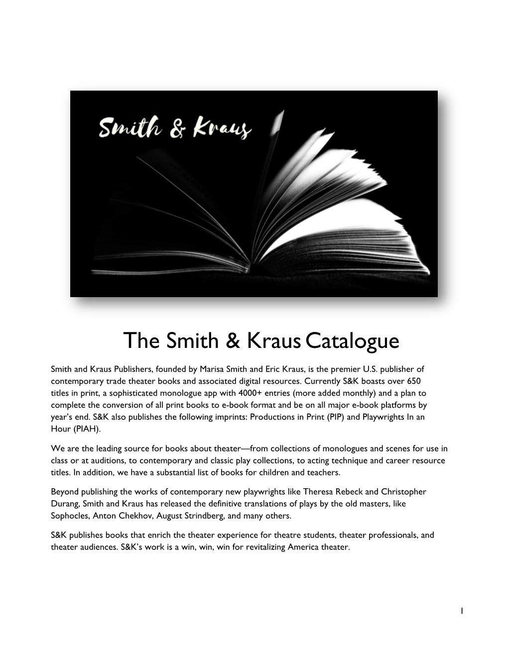 The Smith & Kraus Catalogue