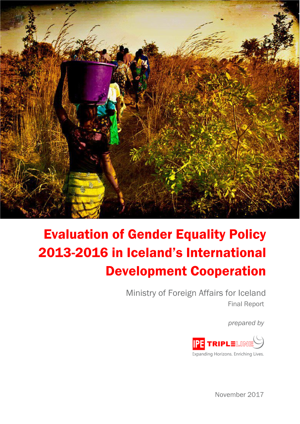 Evaluation of Gender Equality Policy 2013-2016 in Iceland's International Development Cooperation
