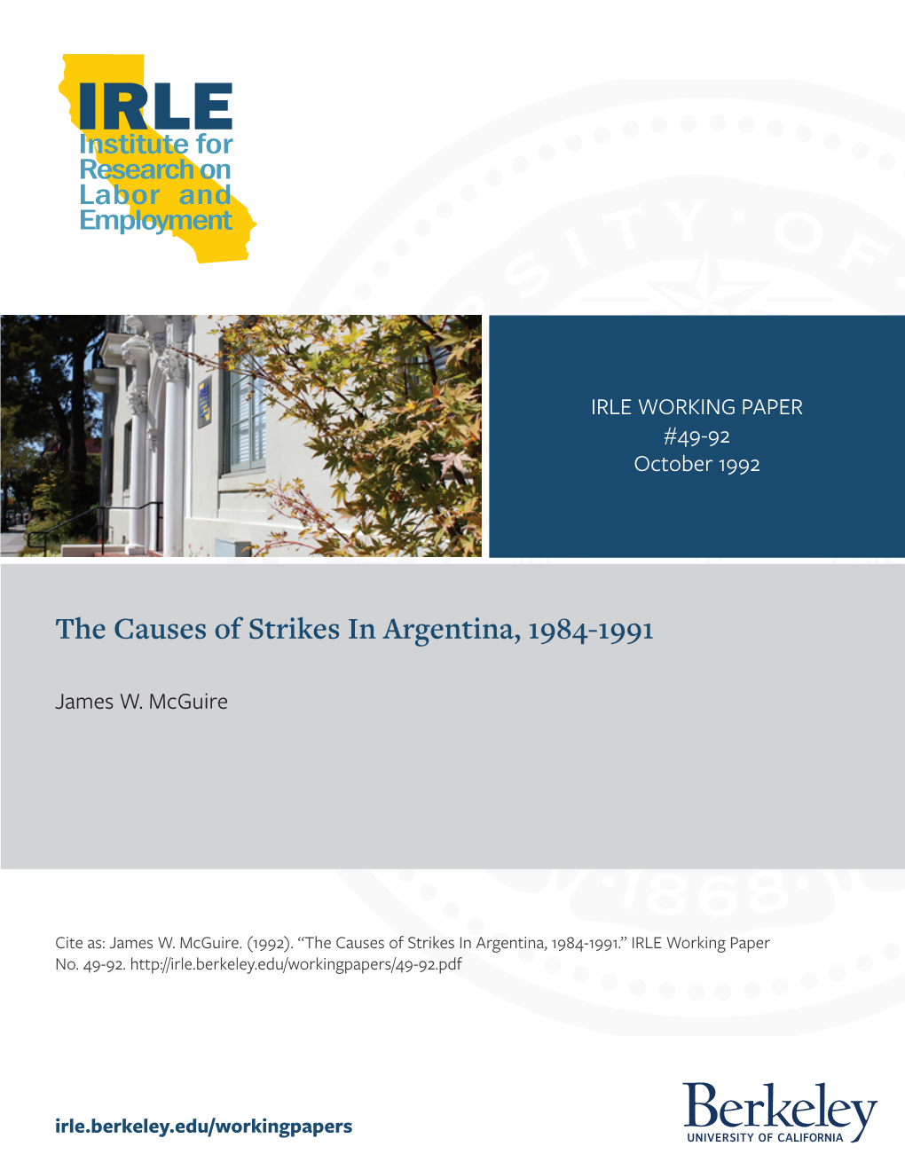 The Causes of Strikes in Argentina, 1984-1991