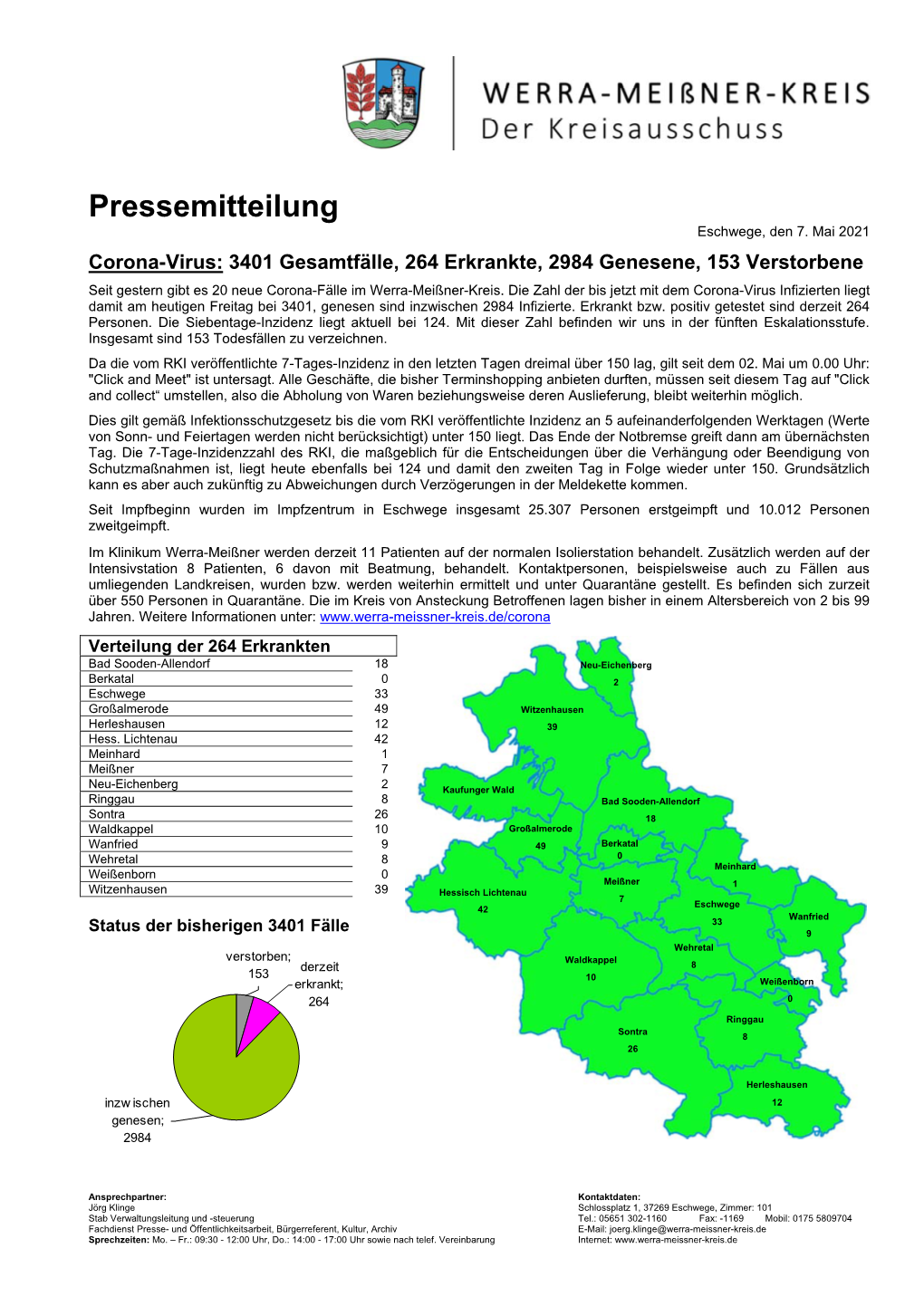 Pressemitteilung Eschwege, Den 7