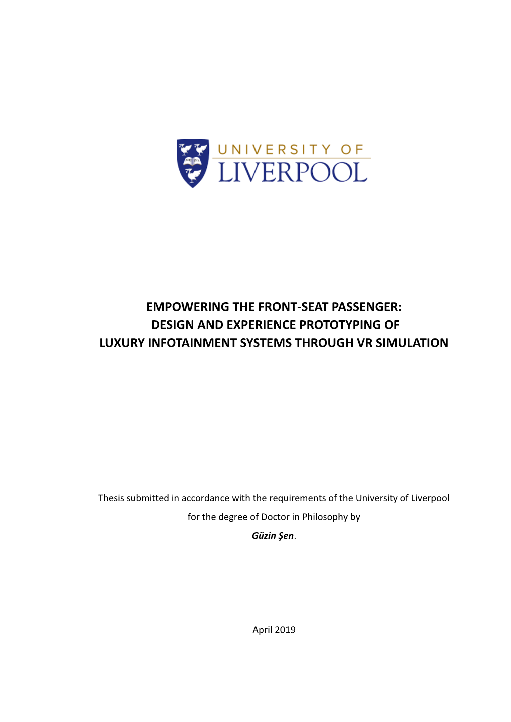 Empowering the Front-Seat Passenger: Design and Experience Prototyping of Luxury Infotainment Systems Through Vr Simulation