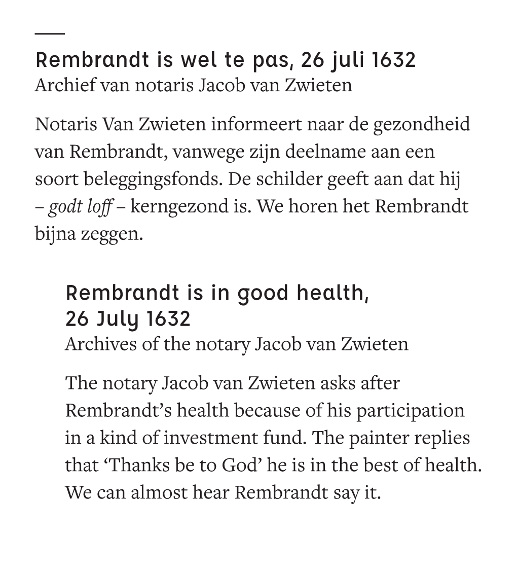 Rembrandt Is Wel Te Pas, 26 Juli 1632