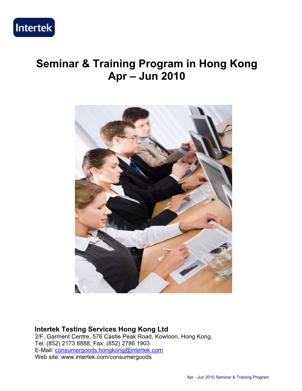 Seminar Schedule in Hong Kong