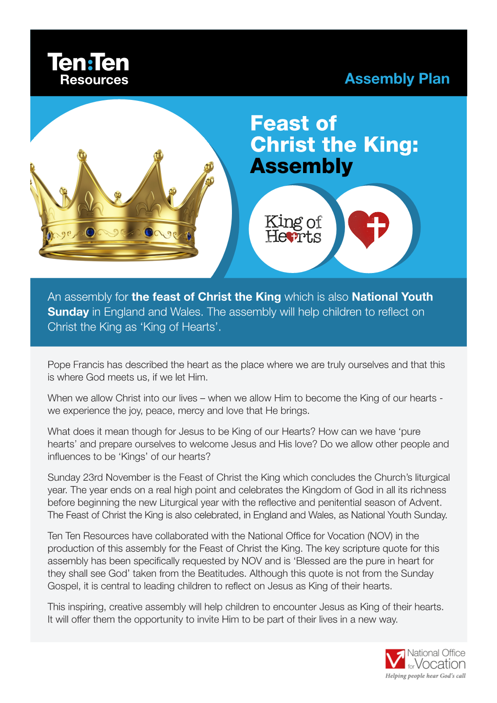 Feast of Christ the King: Assembly