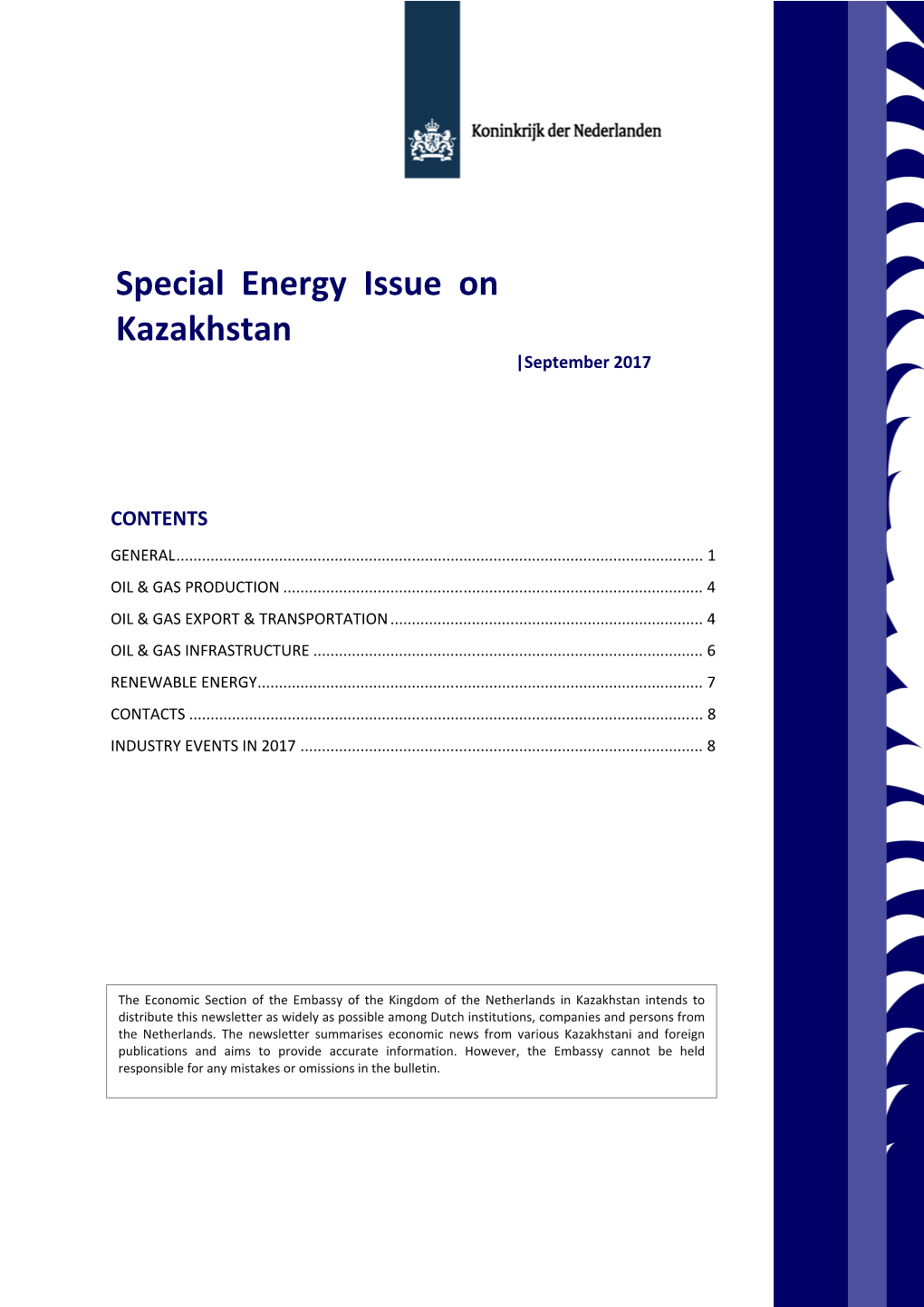 Special Energy Issue on Kazakhstan |September 2017