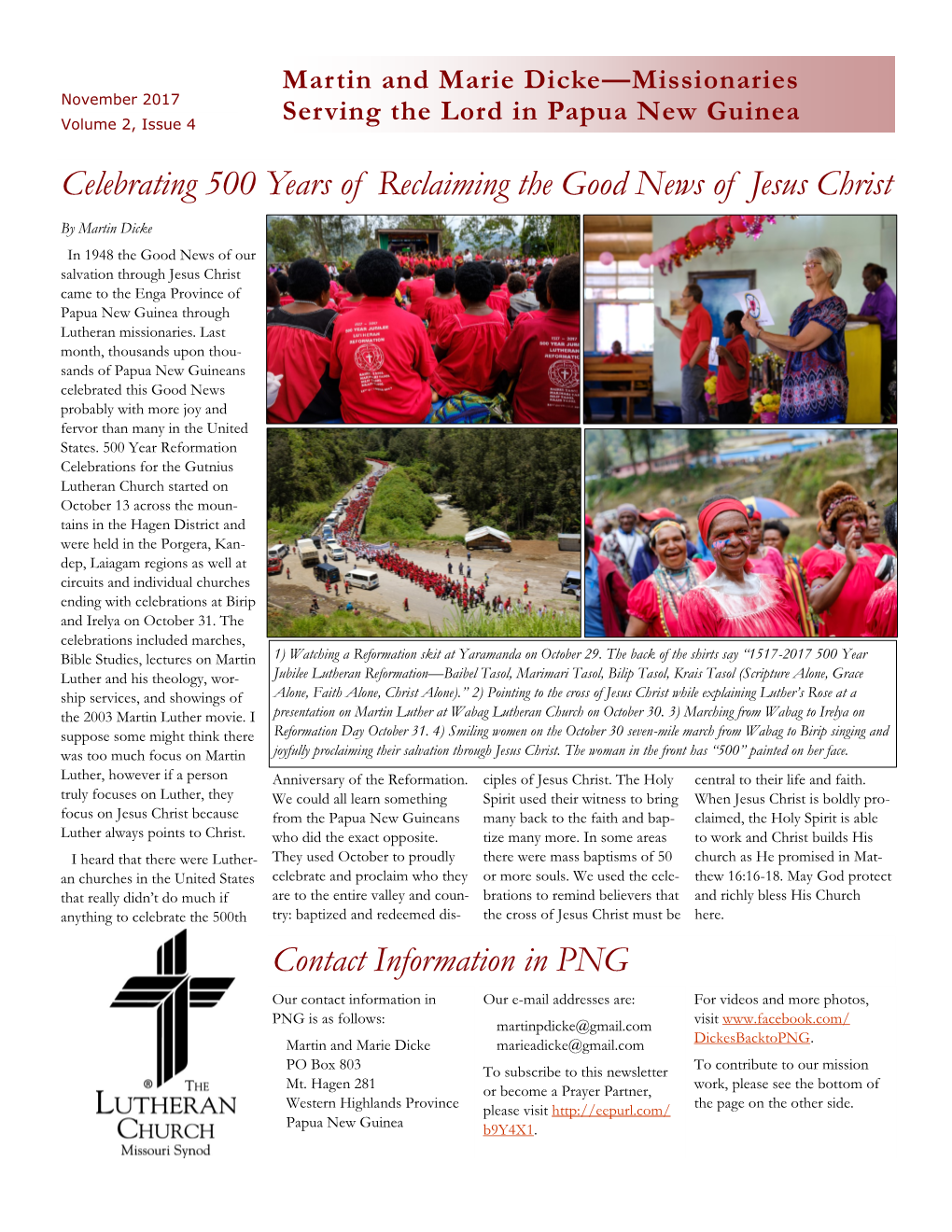 Celebrating 500 Years of Reclaiming the Good News of Jesus Christ