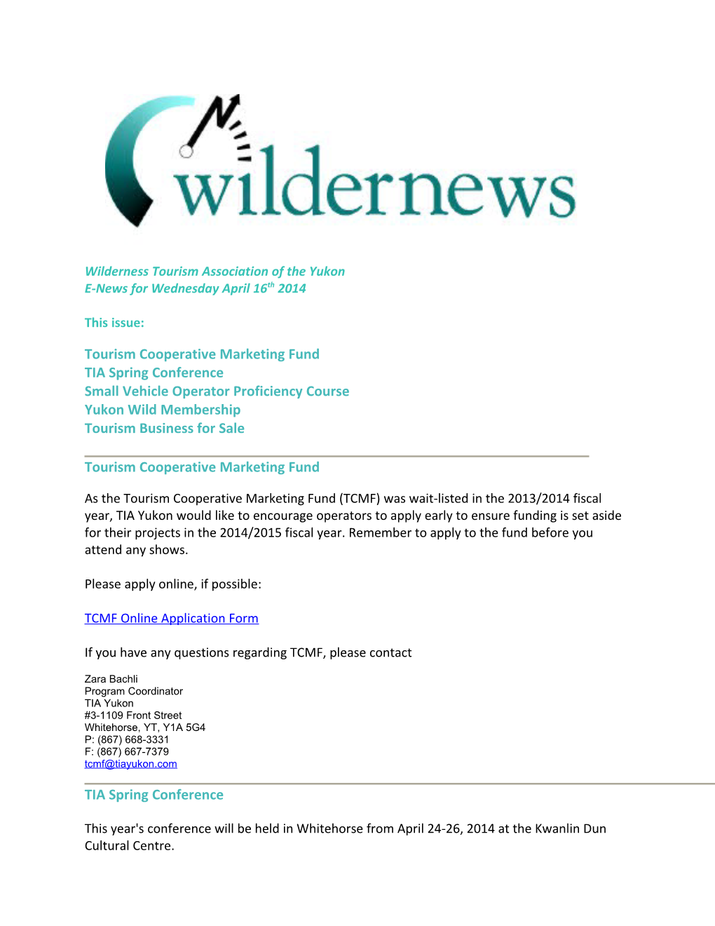 Wilderness Tourism Association of the Yukon s2