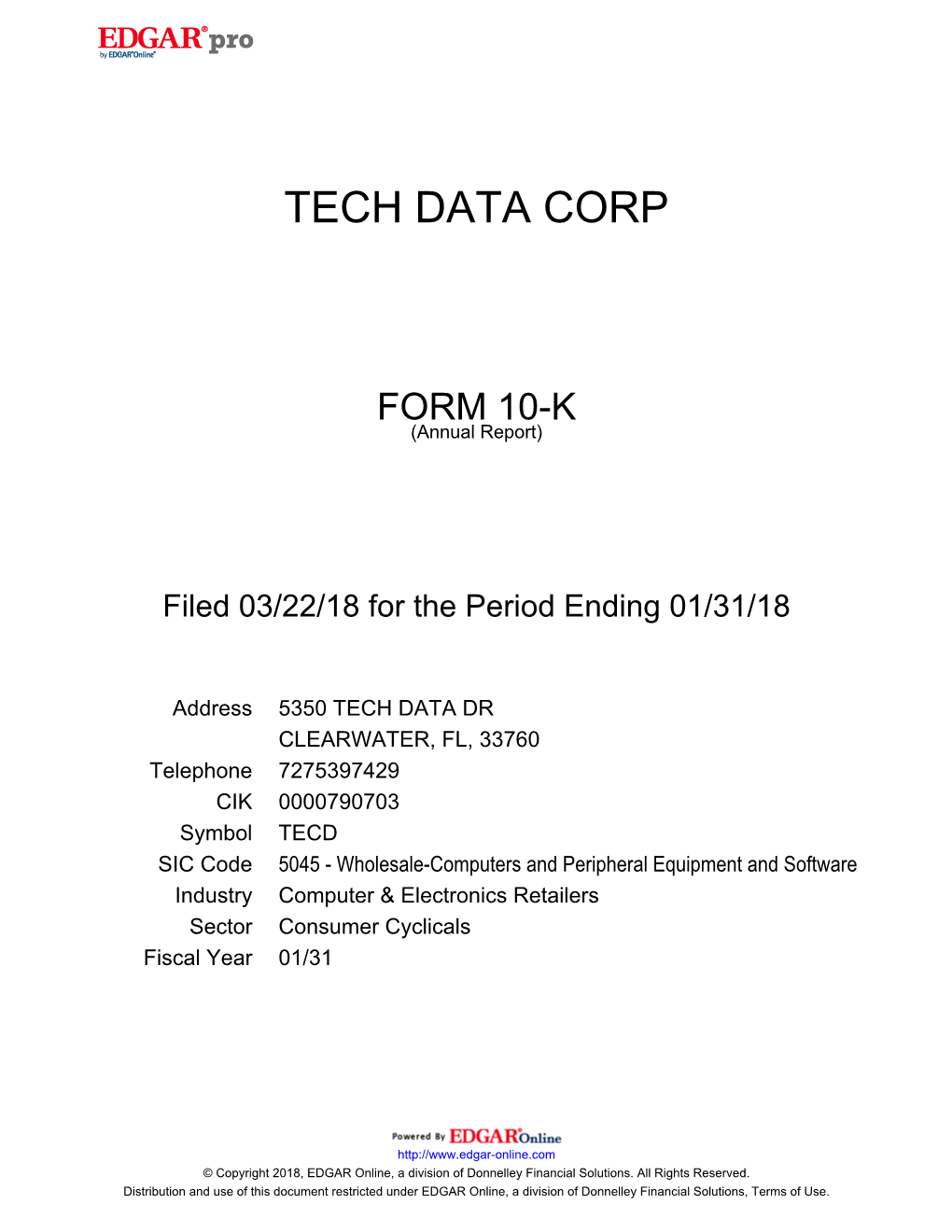 Tech Data Corp