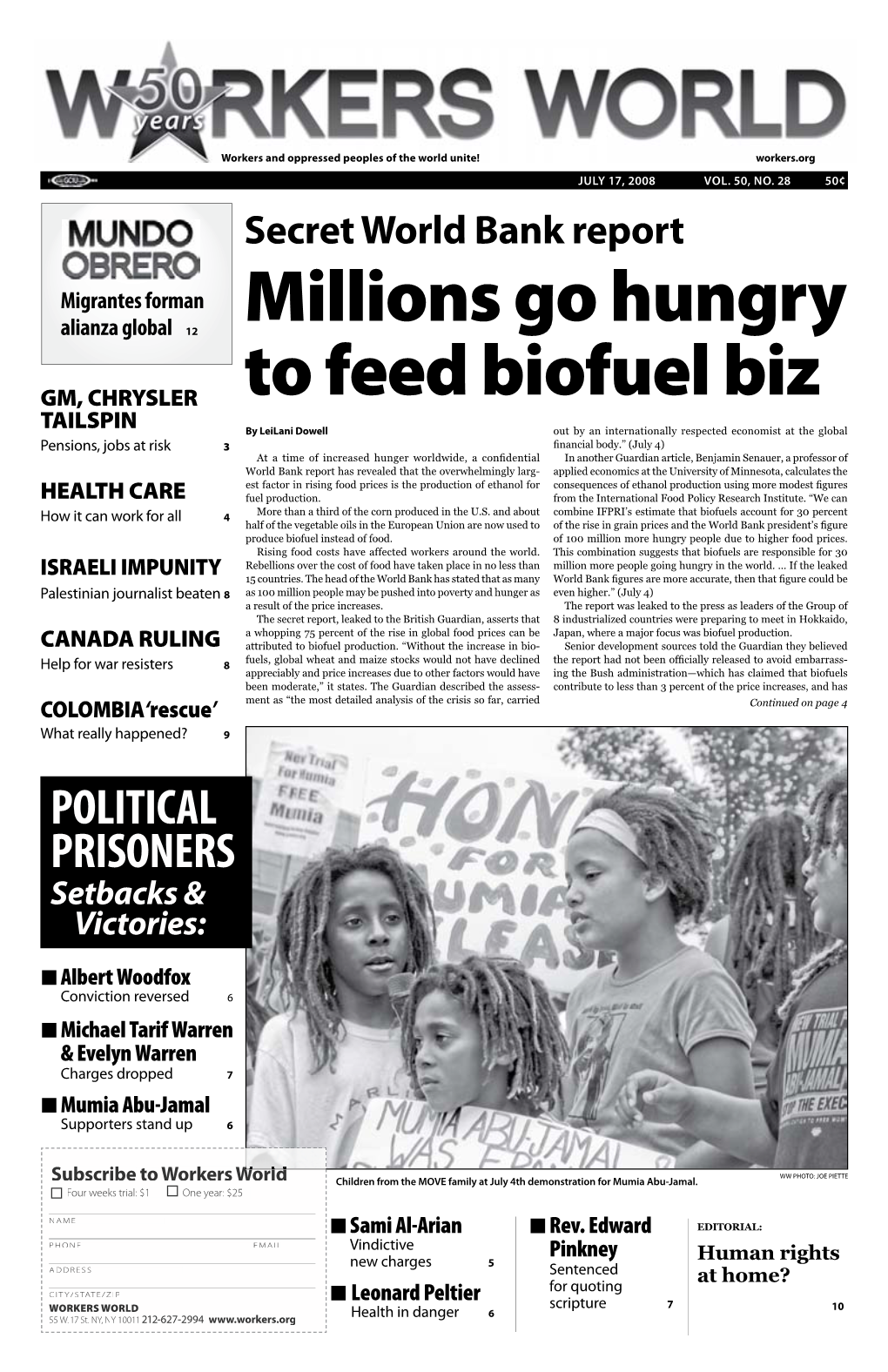 Millions Go Hungry to Feed Biofuel Biz