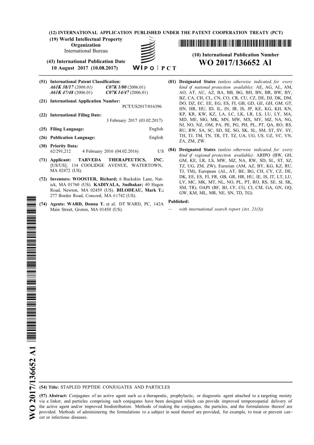 WO 2017/136652 Al 10 August 2017 (10.08.2017) P O P C T