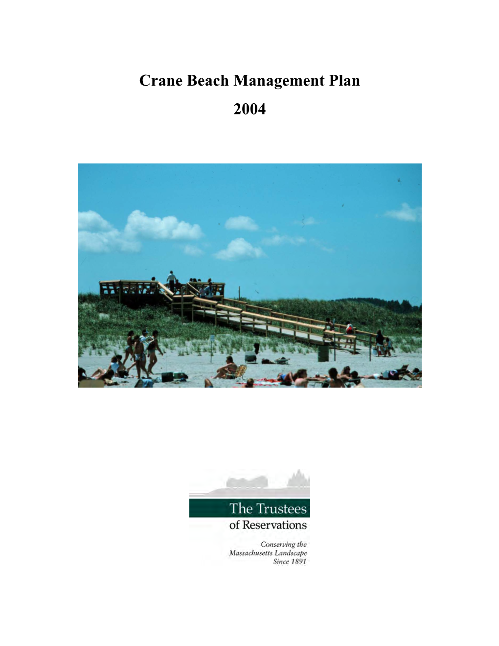 Crane Beach Management Plan 2004