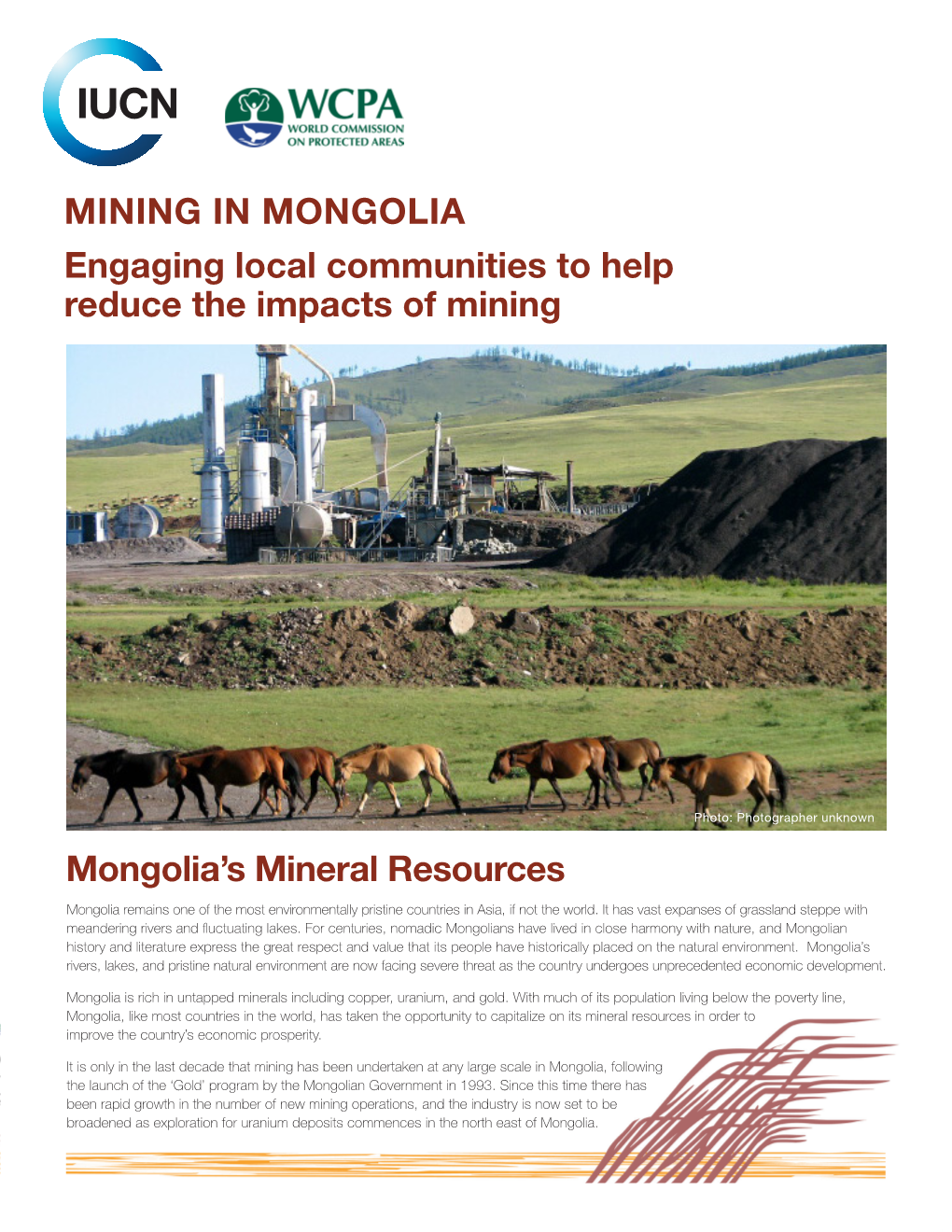 MINING in MONGOLIA Engaging Local Communities to Help Reduce the Impacts of Mining