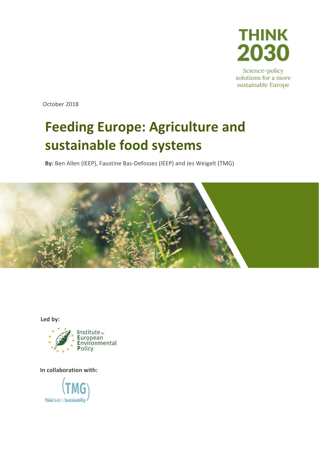 Feeding Europe: Agriculture and Sustainable Food Systems