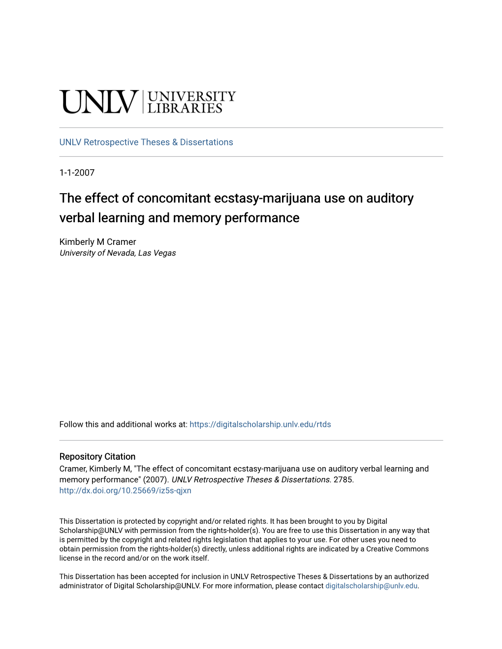 The Effect of Concomitant Ecstasy-Marijuana Use on Auditory Verbal Learning and Memory Performance