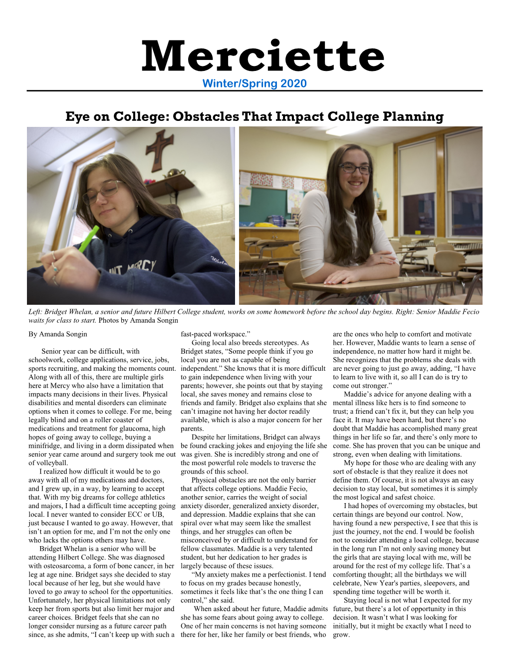 Eye on College: Obstacles That Impact College Planning