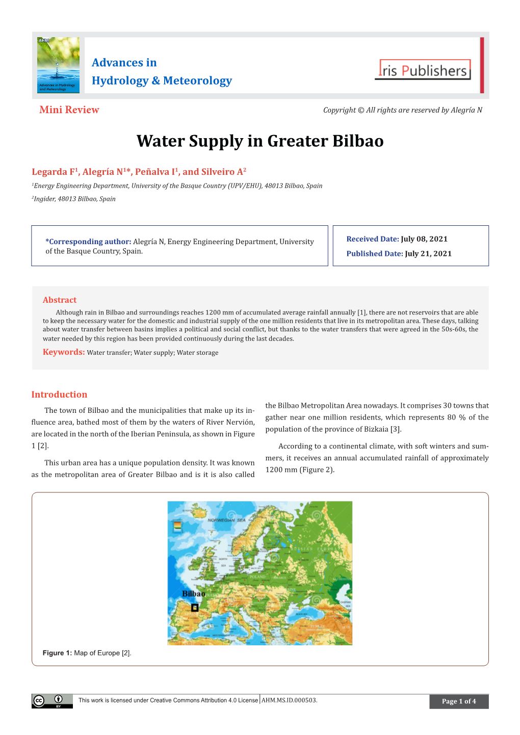 Water Supply in Greater Bilbao