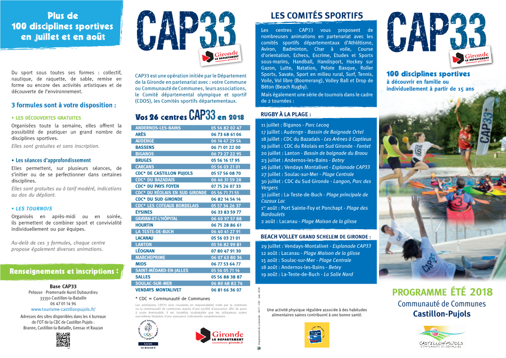 CDC Castillon Pujols CAP33 2018