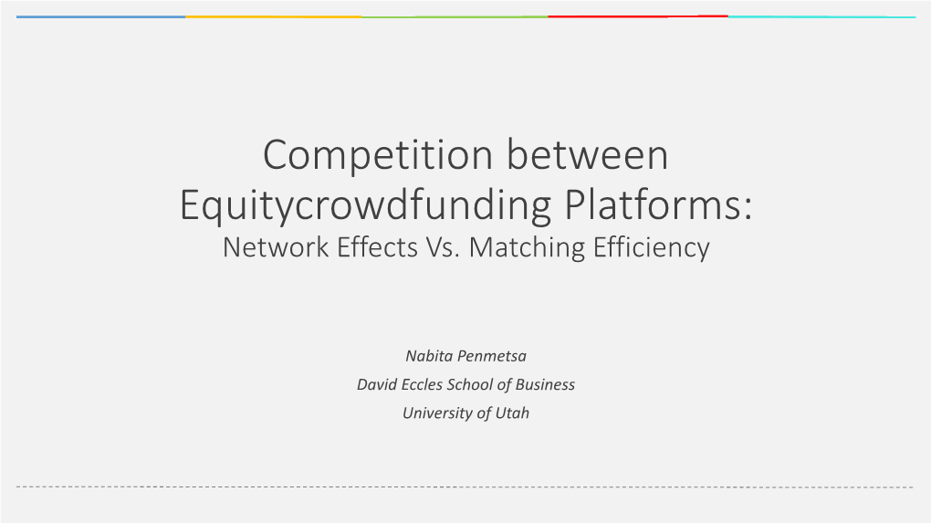 Competition Between Equitycrowdfunding Platforms: Network Effects Vs