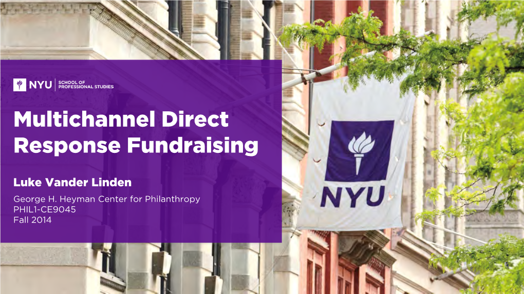 Multichannel Direct Response Fundraising