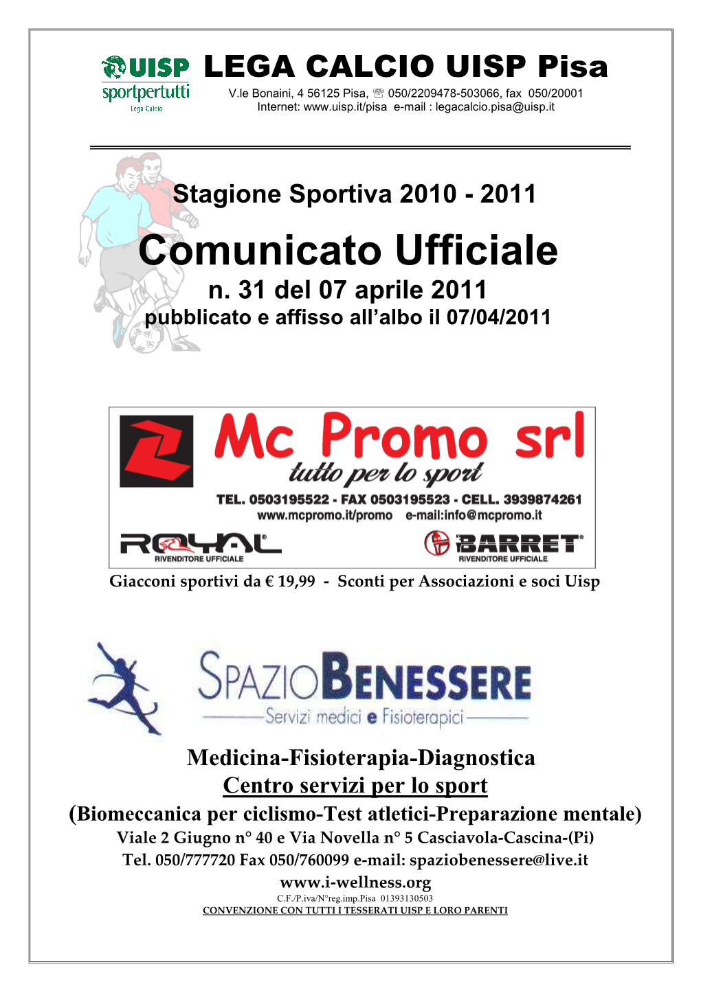 Comunicato Ufficiale N