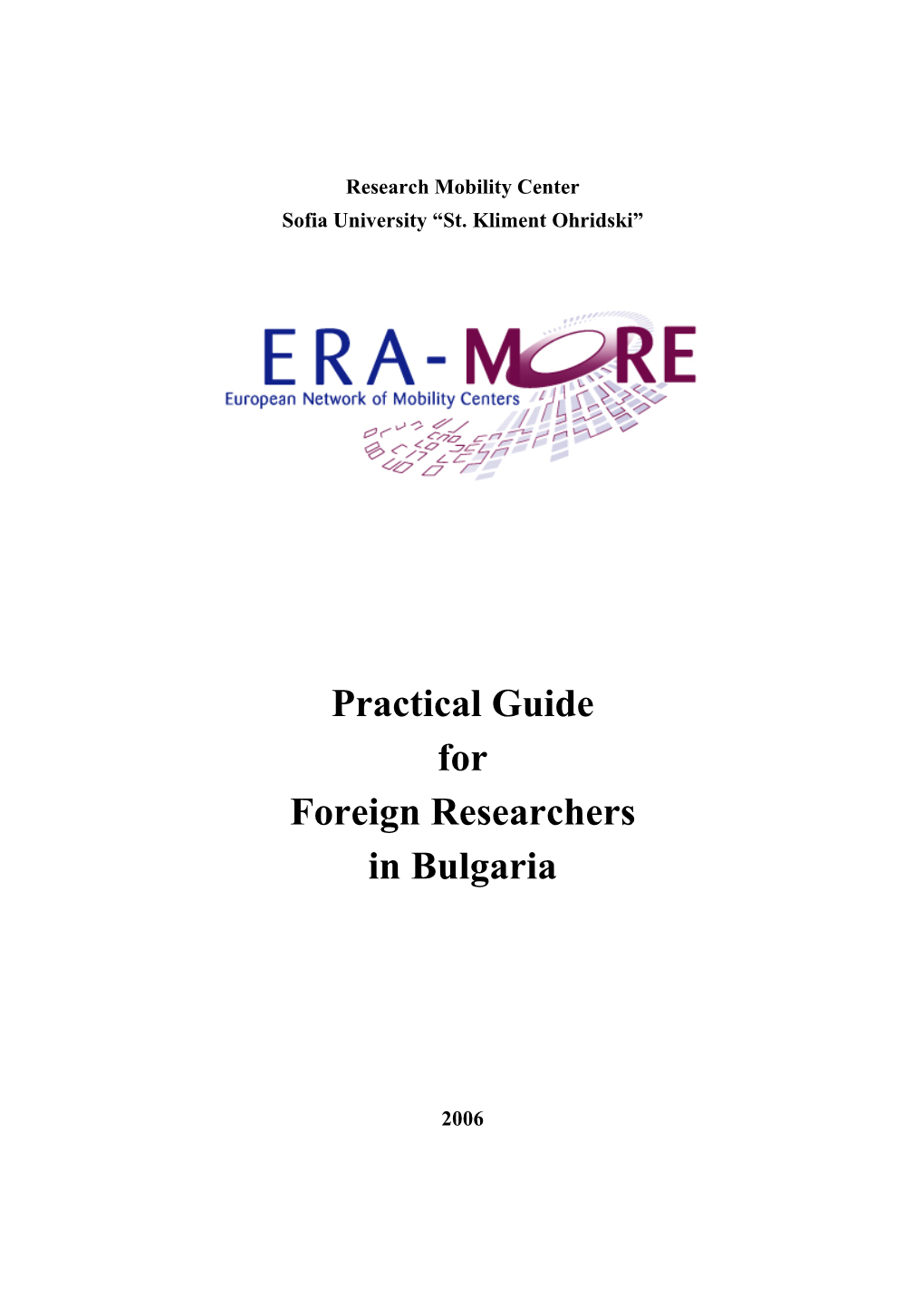 Practical Guide for Foreign Researchers in Bulgaria