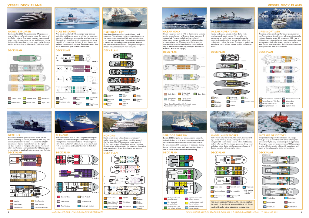 Vessel Deck Plans Vessel Deck Plans