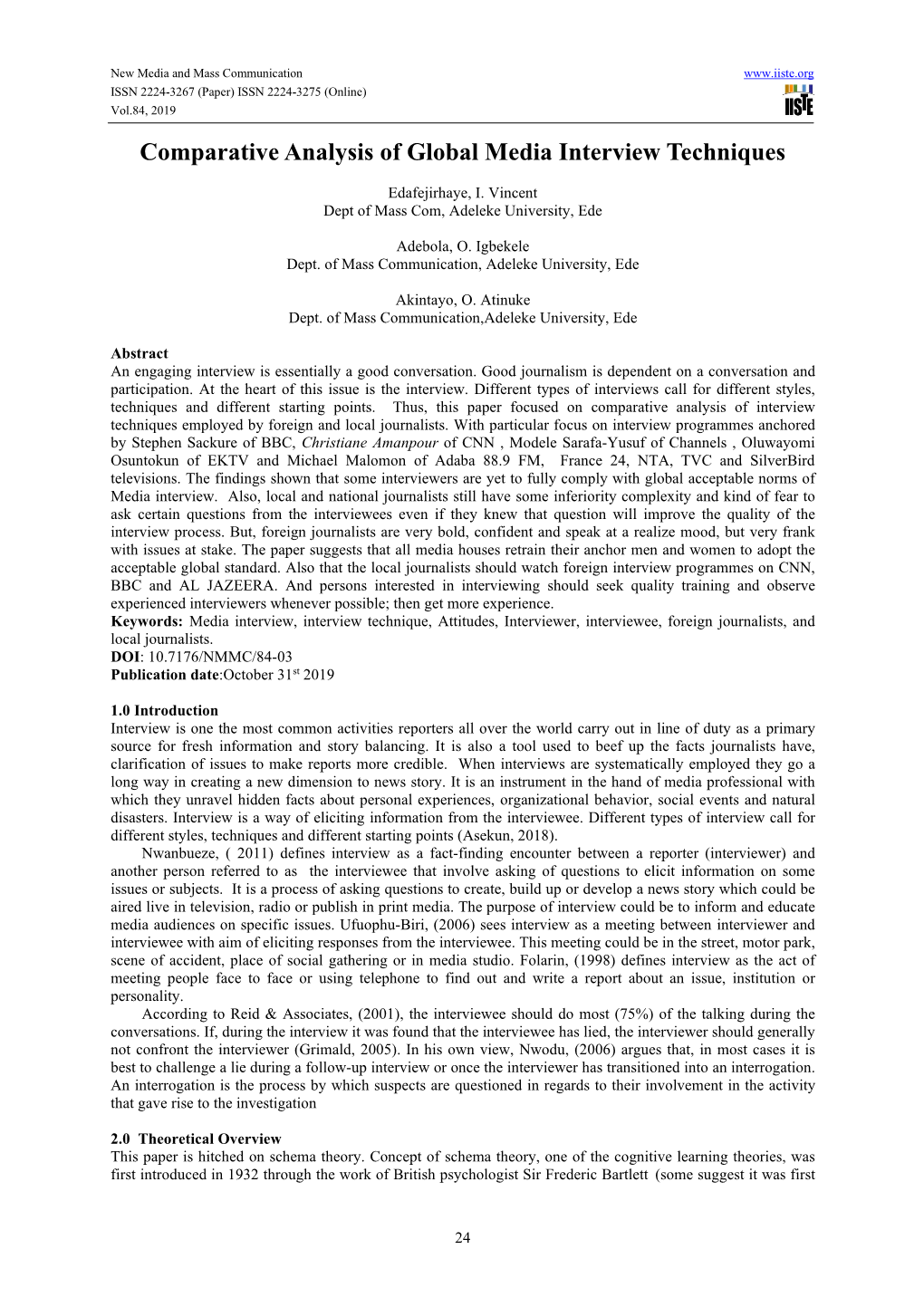 Comparative Analysis of Global Media Interview Techniques