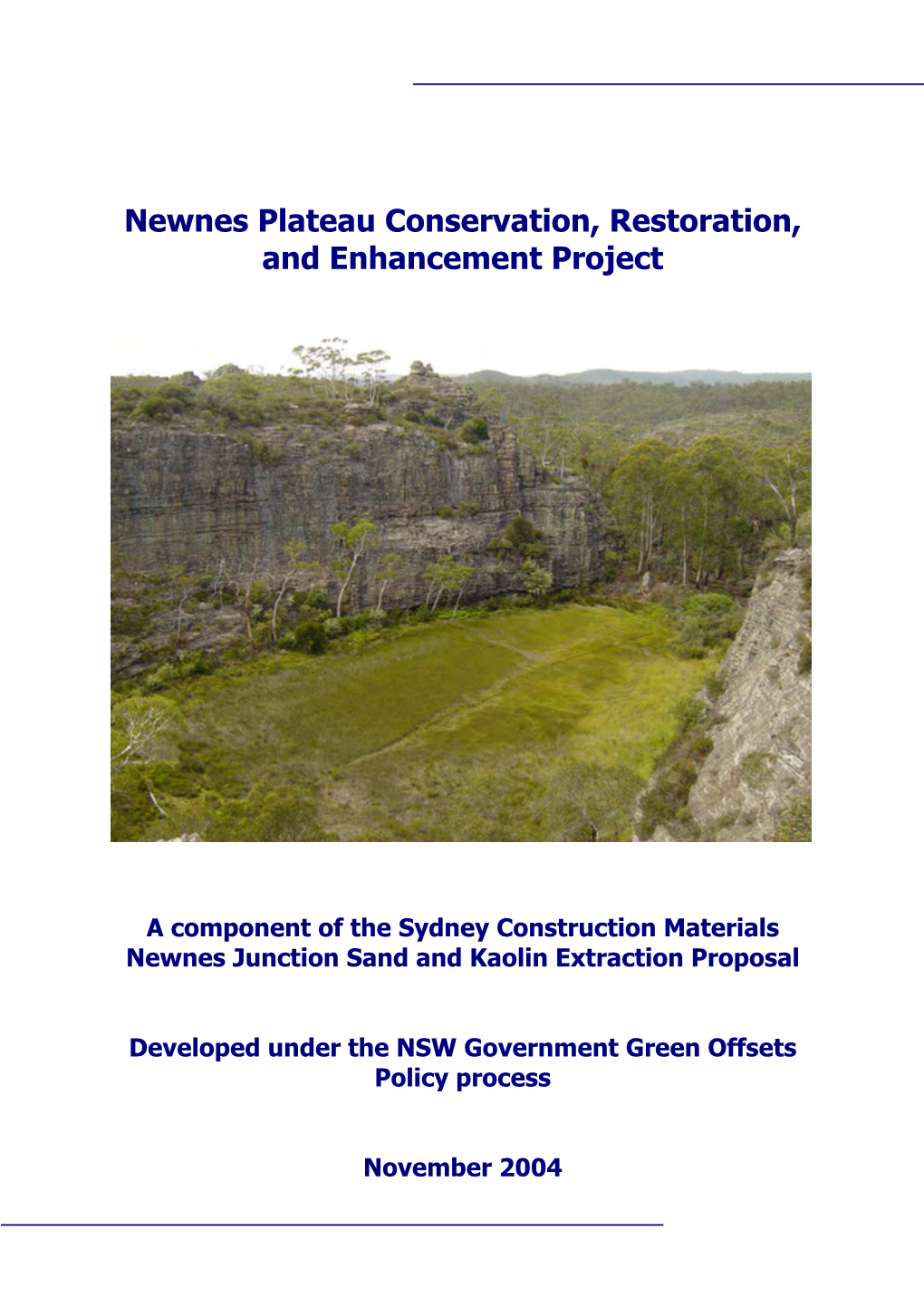 Newnes Plateau Conservation, Restoration, and Enhancement Project