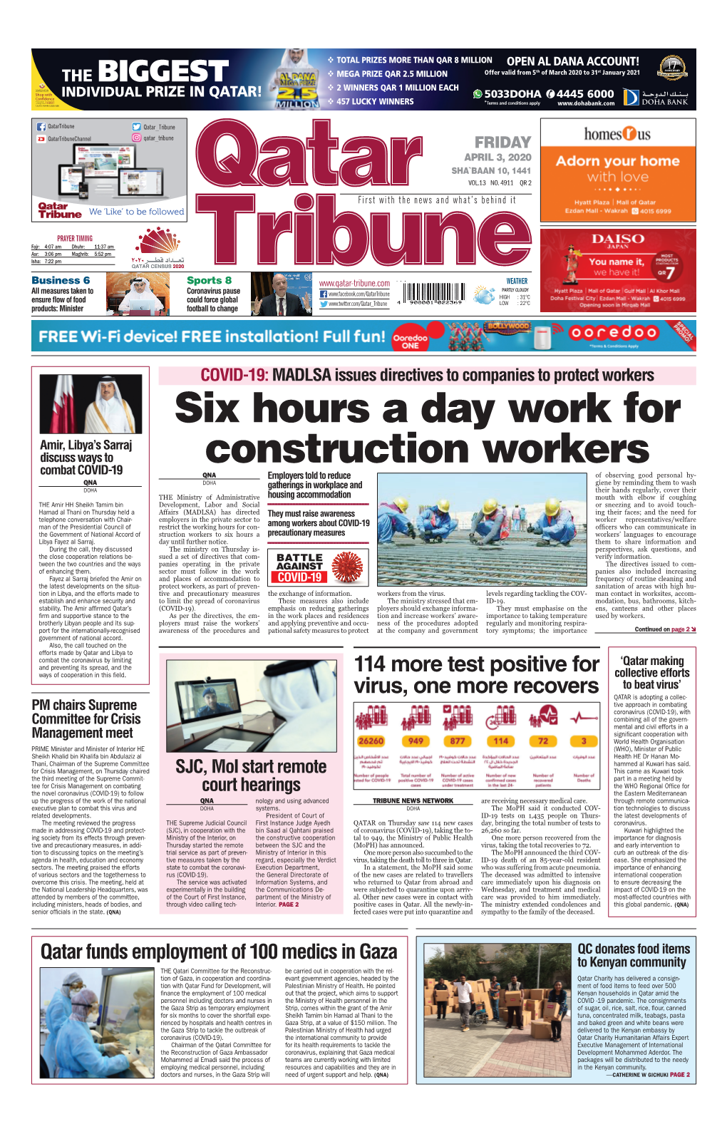 Six Hours a Day Work for Construction Workers