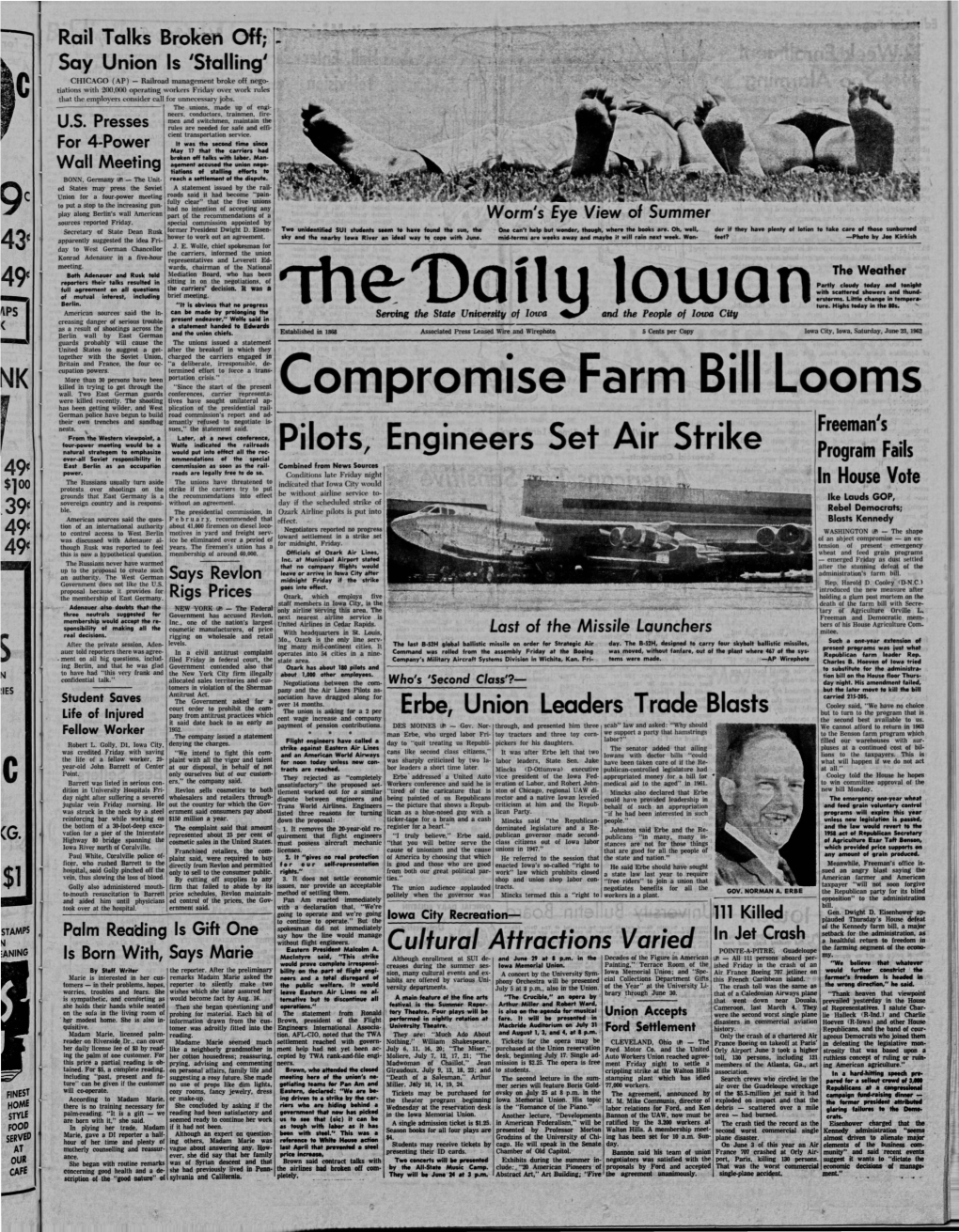 Daily Iowan (Iowa City, Iowa), 1962-06-23