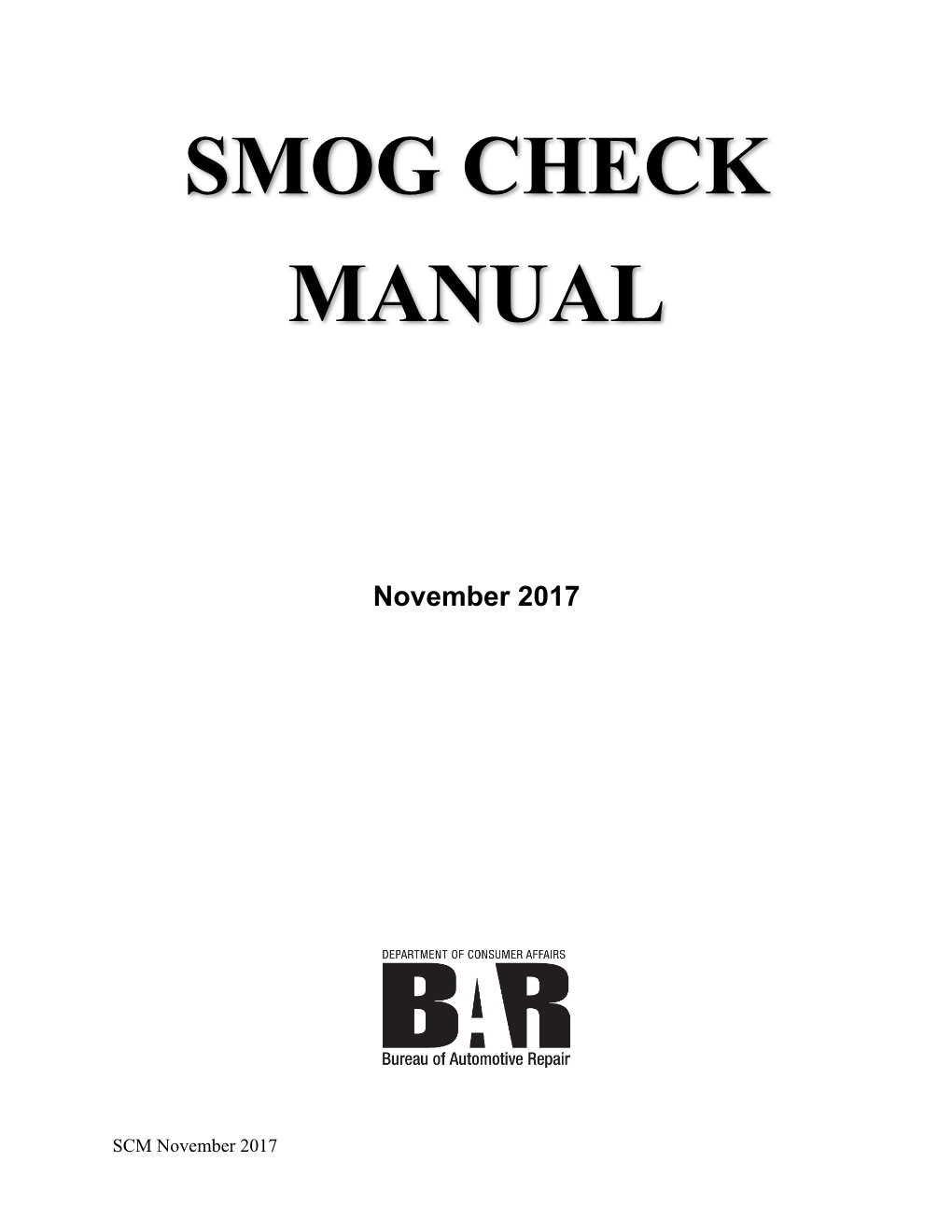 Smog Check Manual