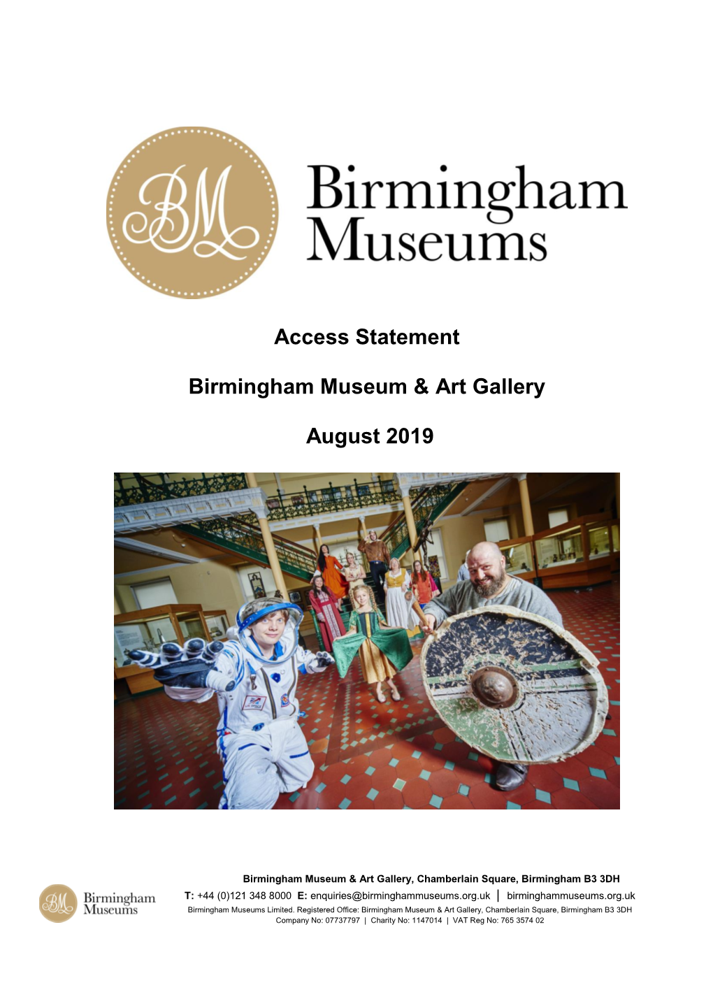Access Statement Birmingham Museum & Art Gallery August 2019