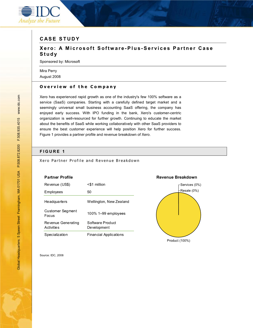 CASE STUDY Xero: a Microsoft Software-Plus-Services Partner