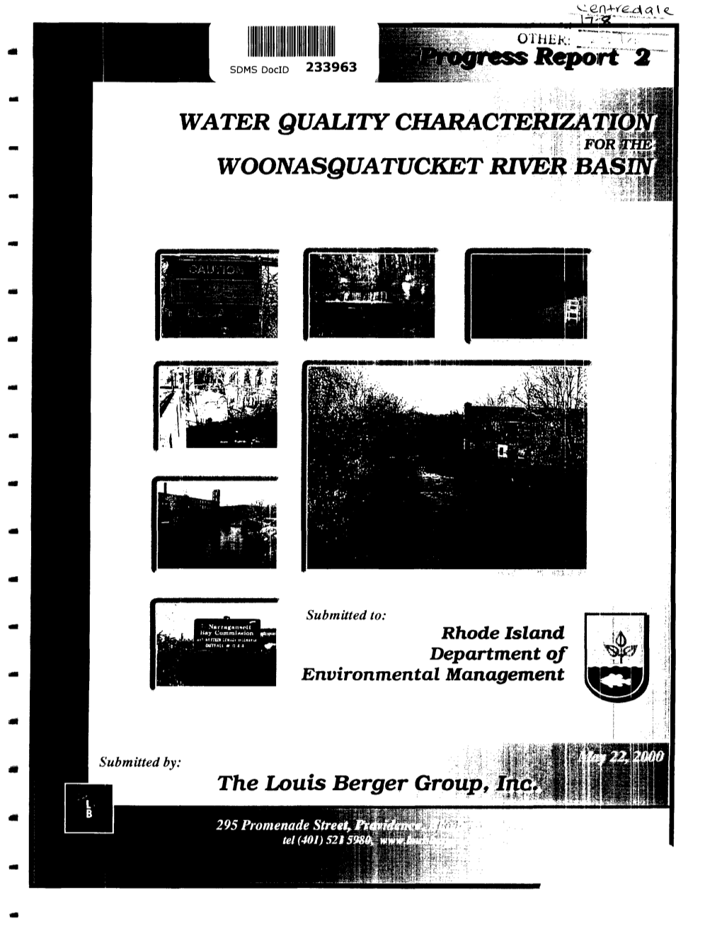 Water Quality Characterization for the Woonasquatucket River Basin