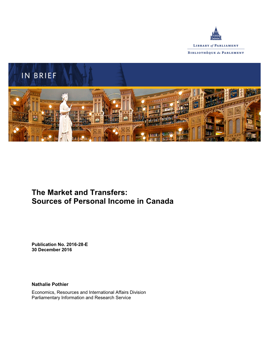 The Market and Transfers: Sources of Personal Income in Canada