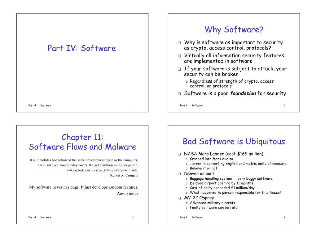 Software Why Software?