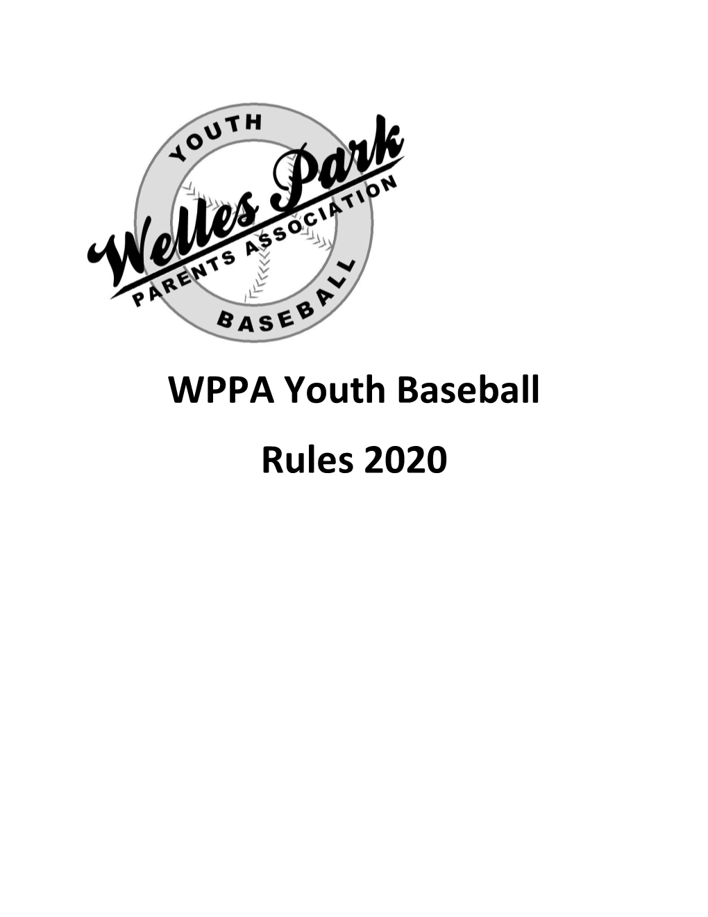 WPPA Youth Baseball Rules 2020