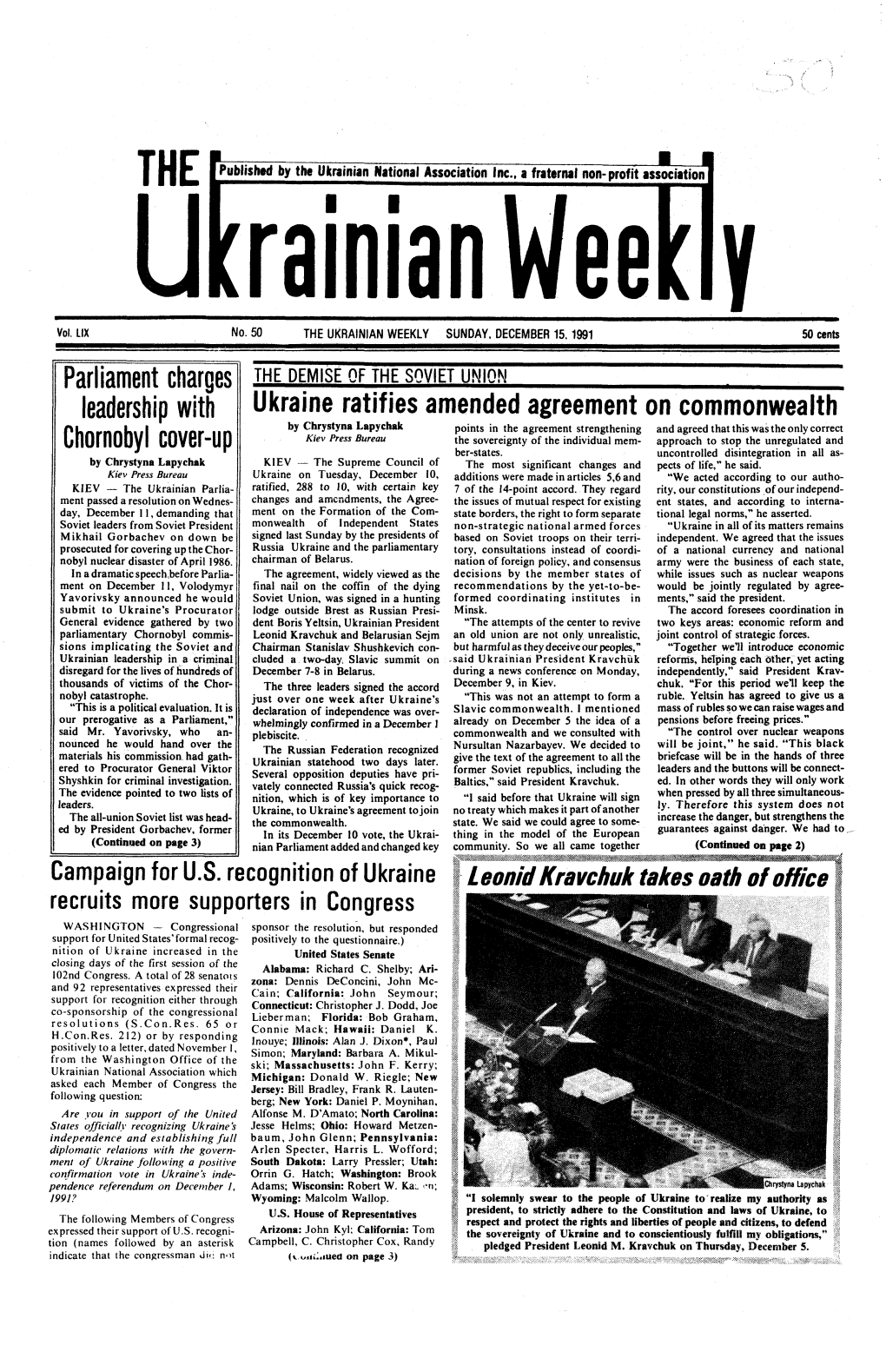 The Ukrainian Weekly 1991