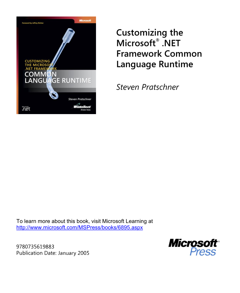 Sample Content from Customizing the Microsoft .NET Framework