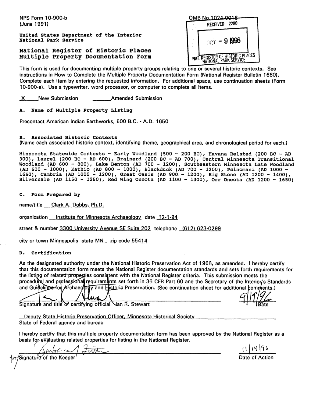 National Register of Historic Places Multiple Property Documentation Form