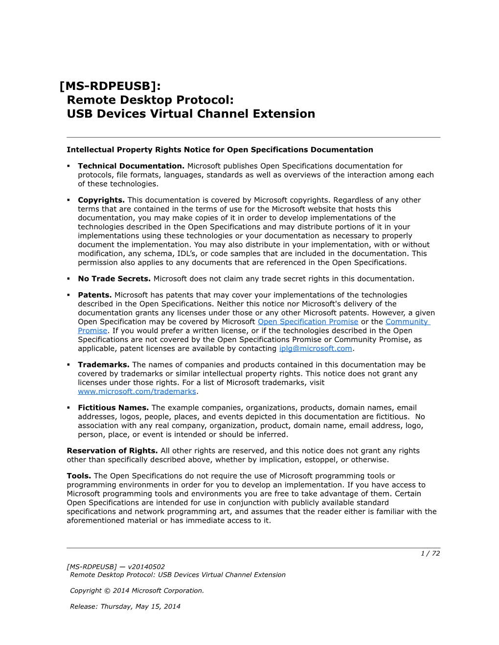 Intellectual Property Rights Notice for Open Specifications Documentation s111