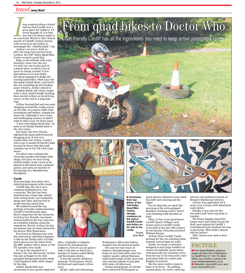 From Quad Bikes to Doctor Who Great Place for Children