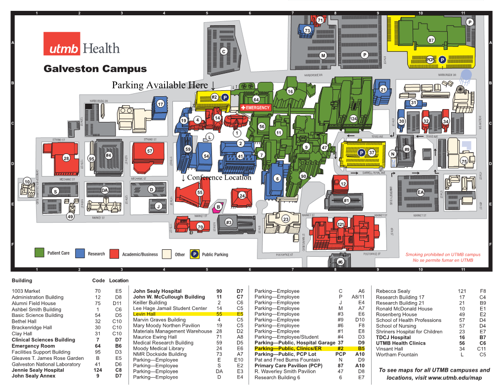 UTMB Campusbird Map 4-2016