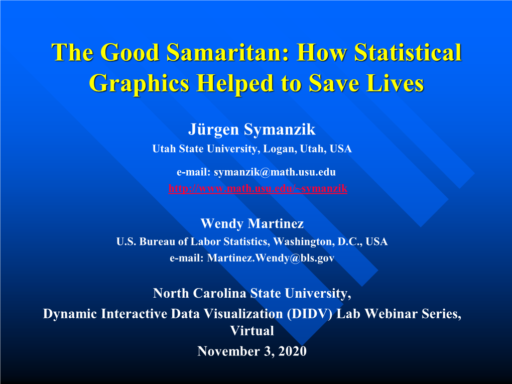 Florence Nightingale’S Coxcomb Charts and Beyond  John Snow and Florence Nightingale in 2020  Conclusions John Snow