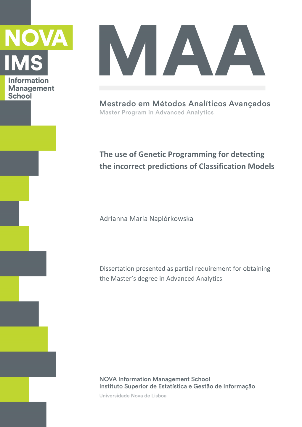 The Use of Genetic Programming for Detecting the Incorrect Predictions of Classification Models