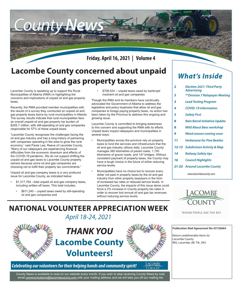 Pdf April 2021 County News