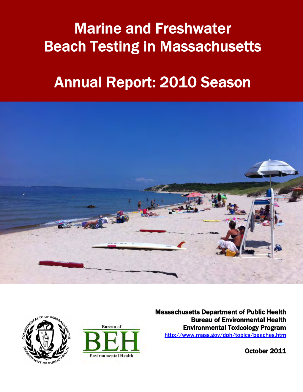 Marine and Freshwater Beach Testing in Massachusetts